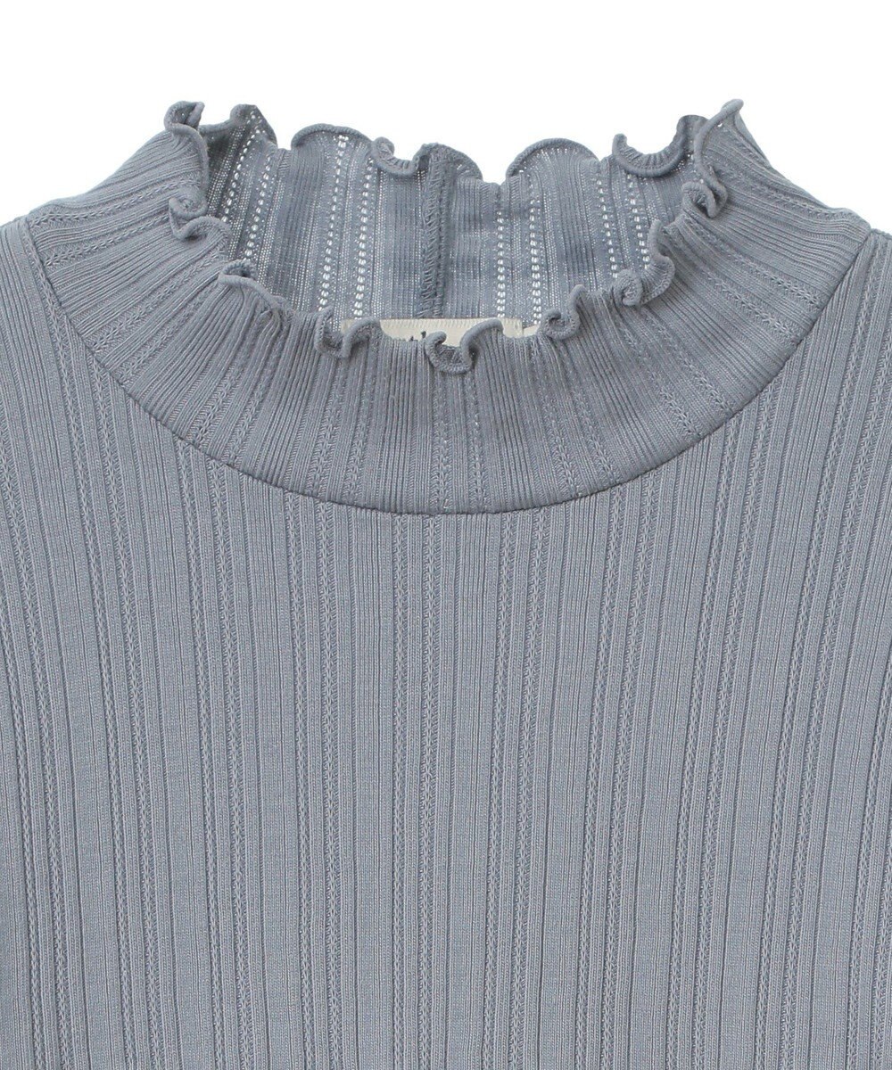 earth music&ecology ランダムチェーンリブハイネックプルオーバー 