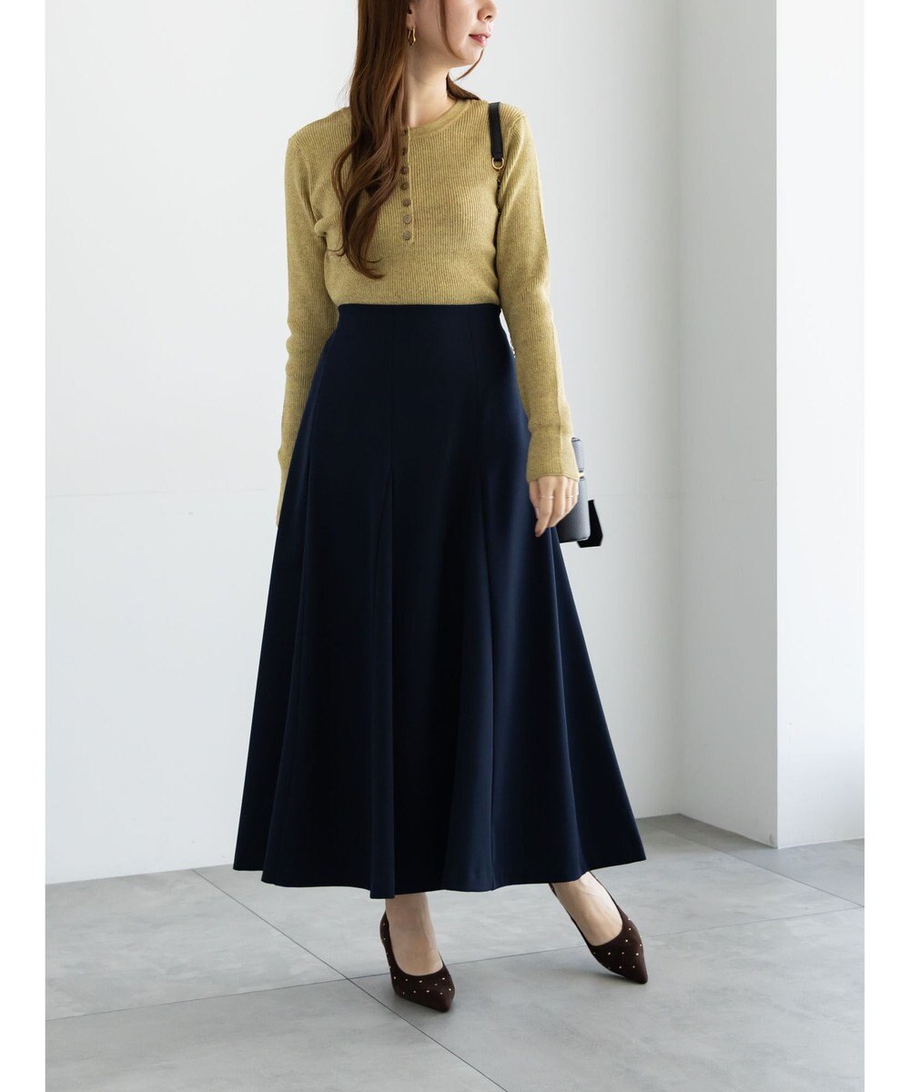 Te chichi ヘンリーネックマーブルニット 