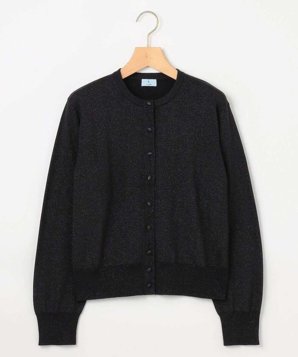 組曲 【WEB限定・2SET】5分袖ラメ入りアンサンブルニット 