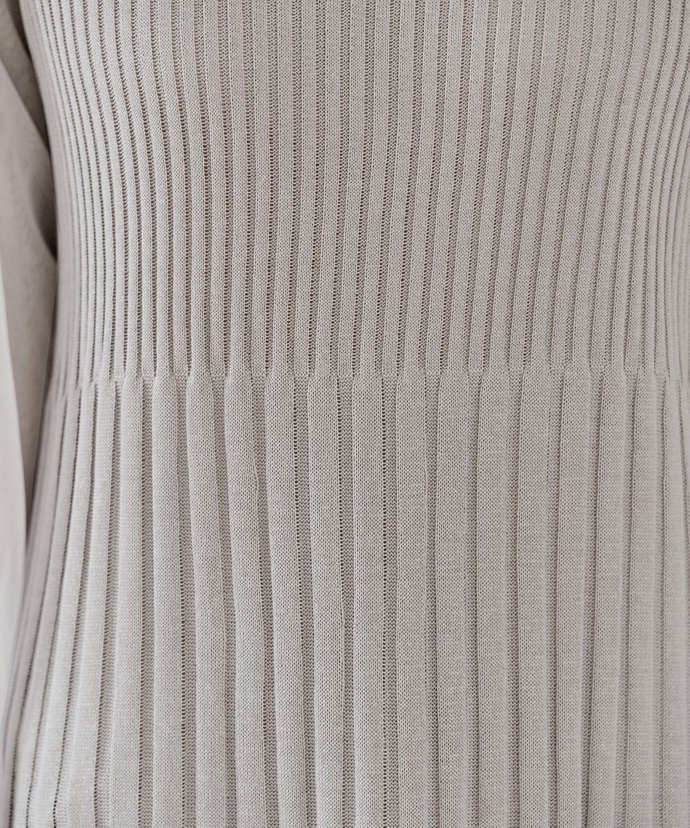 Tiaclasse チュールスリーブニットチュニック 