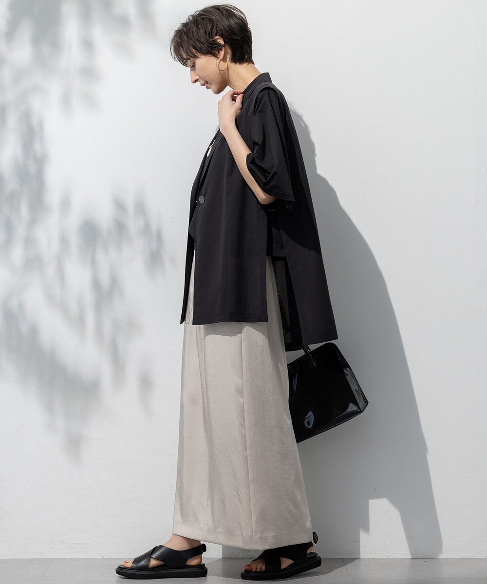 23区 L 【洗える】ライトシアーマットクロス ジレ 