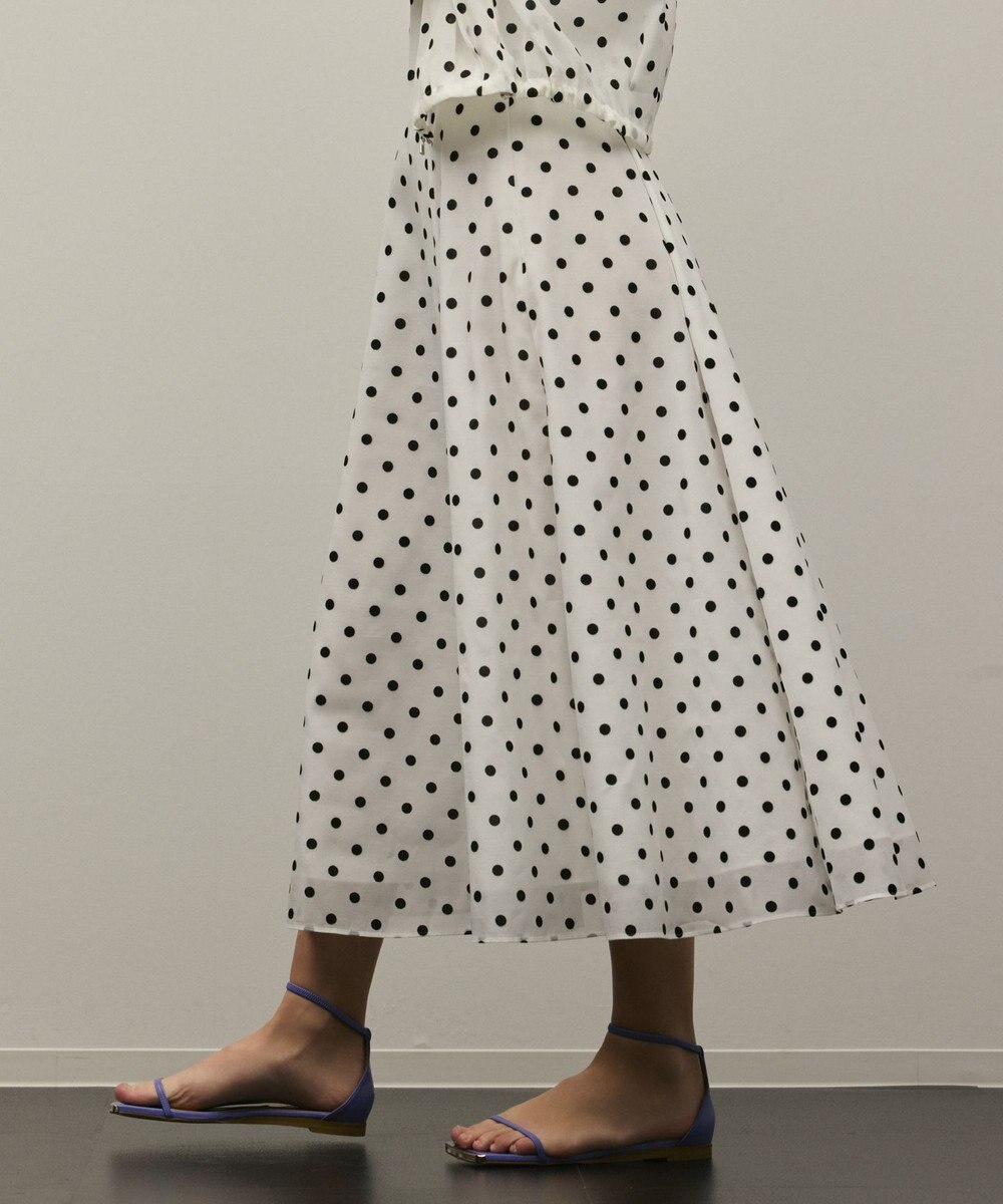 GRACE CONTINENTAL ドットフロッキータックスカート 