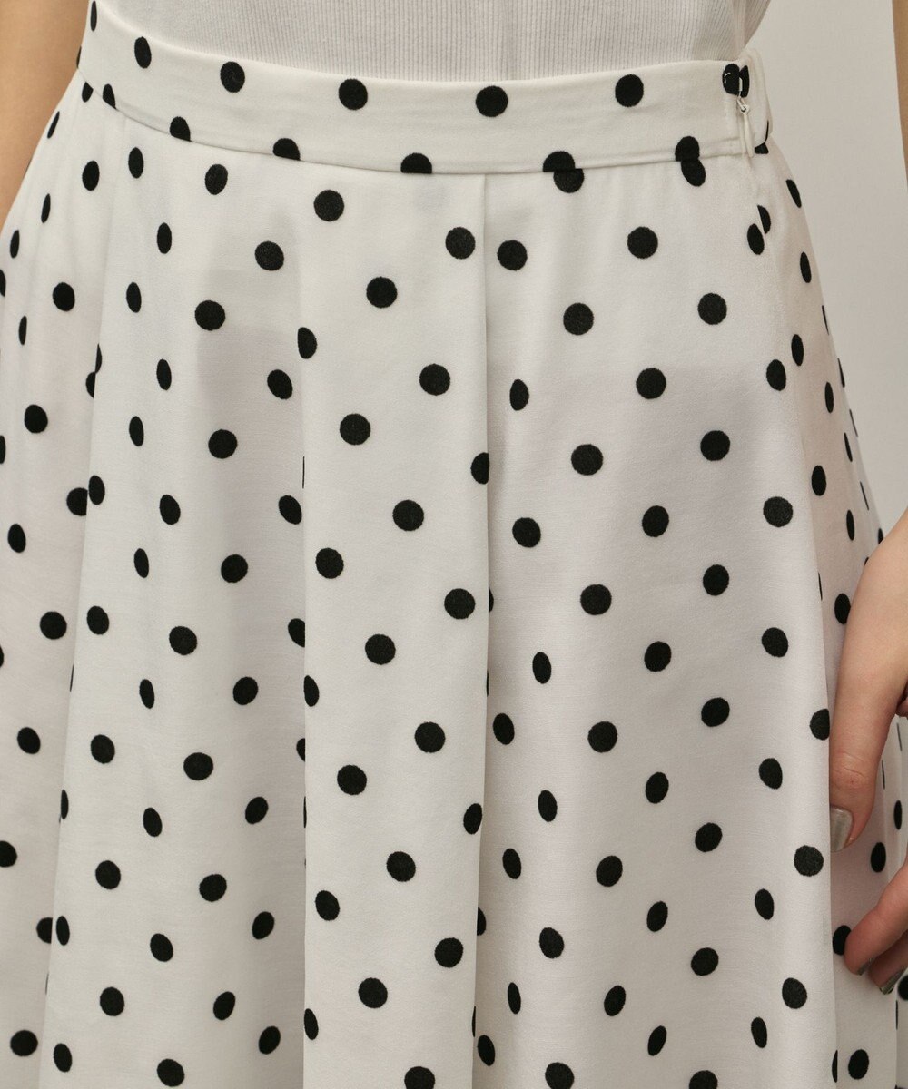 GRACE CONTINENTAL ドットフロッキータックスカート 