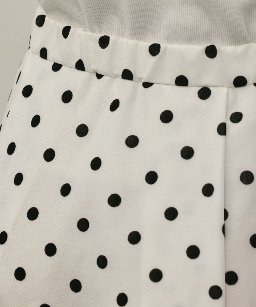 GRACE CONTINENTAL ドットフロッキータックスカート 