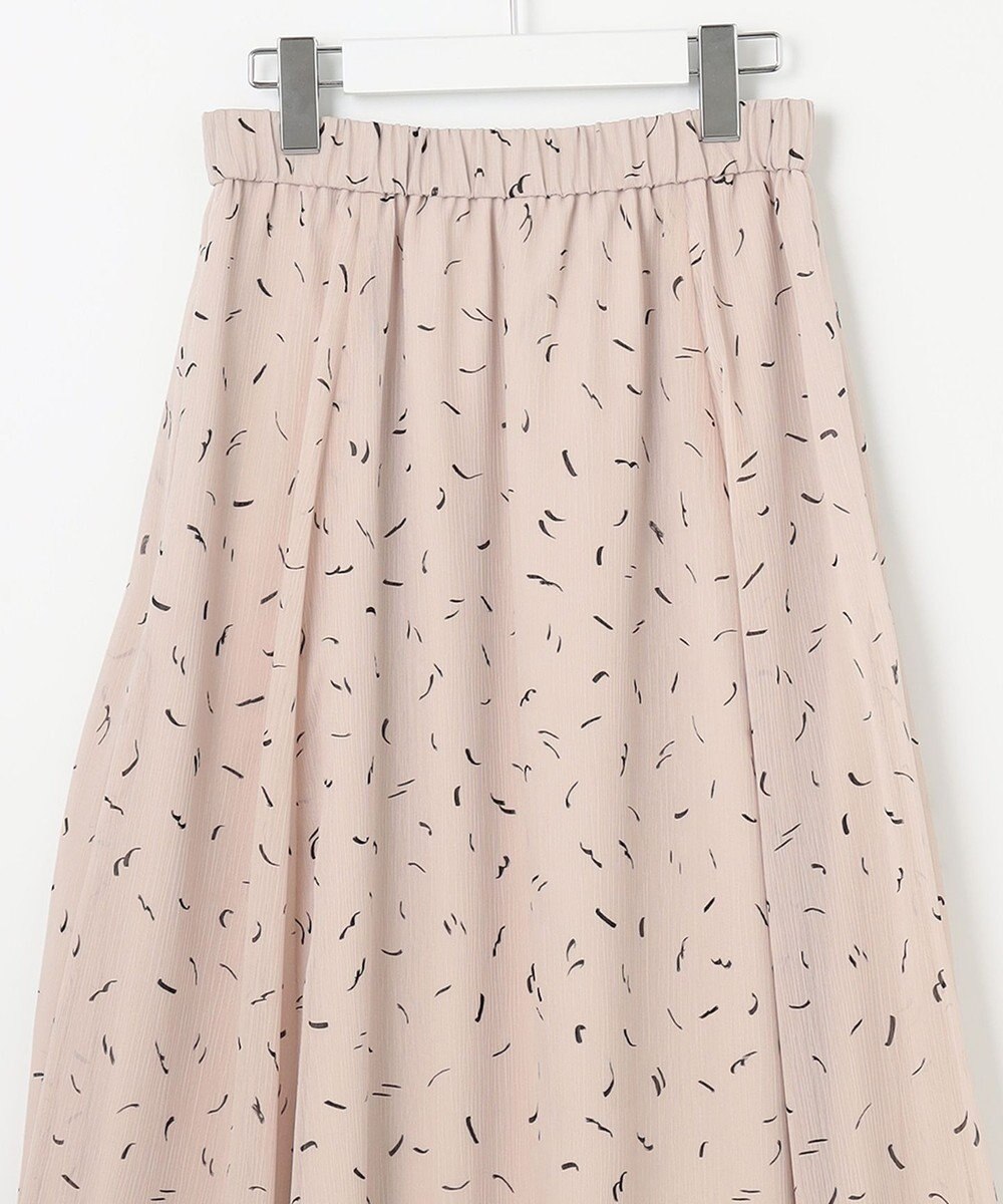 自由区 【XSサイズ～/洗える】ドローイングタッチプリント ギャザースカート 