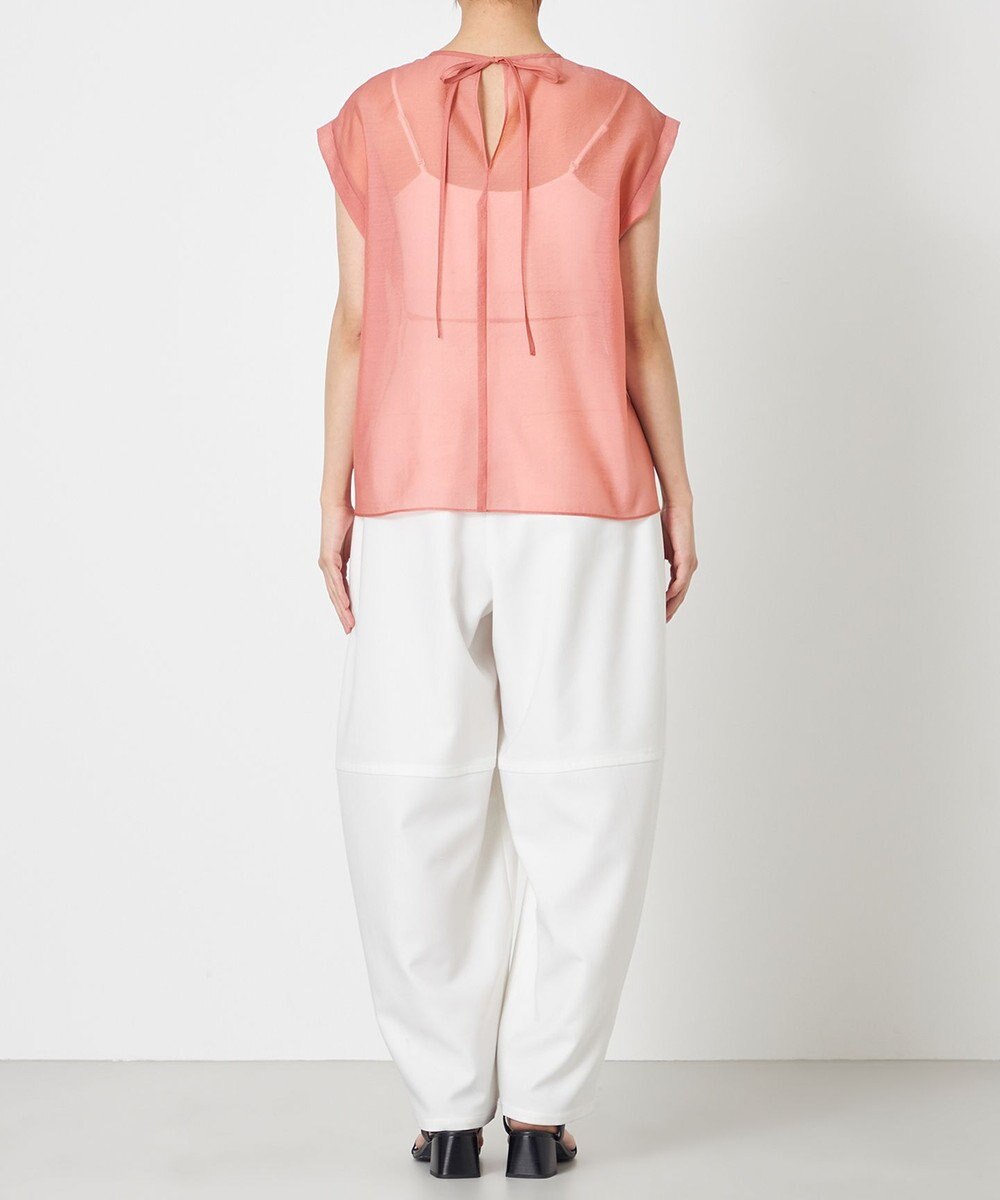 NAVE 【Nave・洗える/シアー素材】シアーリンクル ノースリーブブラウス 