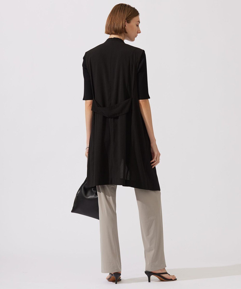 ICB 【洗える】T/Rドライリネン ジレ 