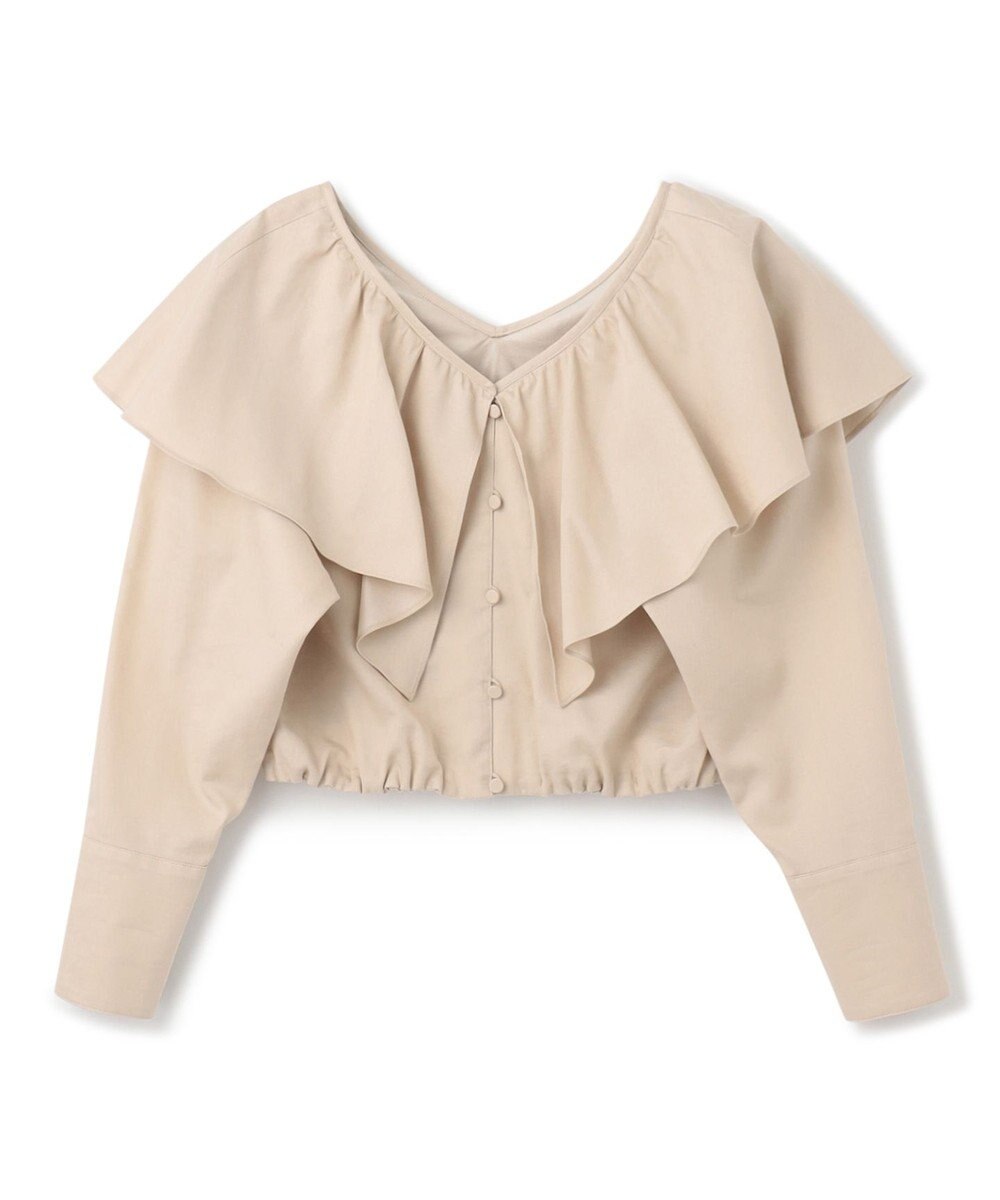 uncrave 【手洗い可】シャンブレー ラッフル ブラウス（uncrave WHITE） 