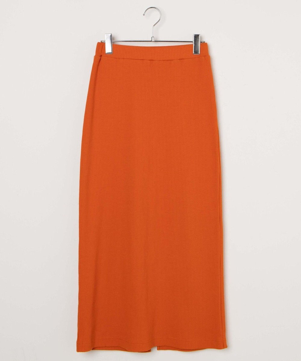 WEGO カラーリブイージーロングスカート 