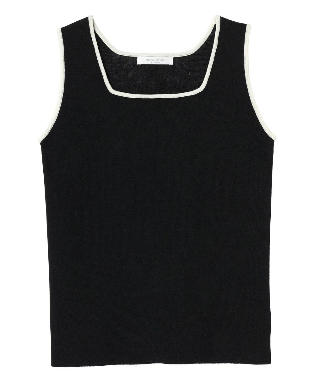 Green Parks ノースリーブスクエアニットプルオーバー 