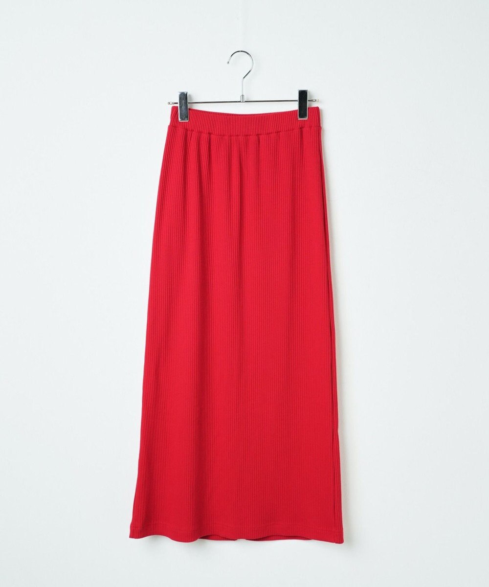 WEGO カラーリブイージーロングスカート 