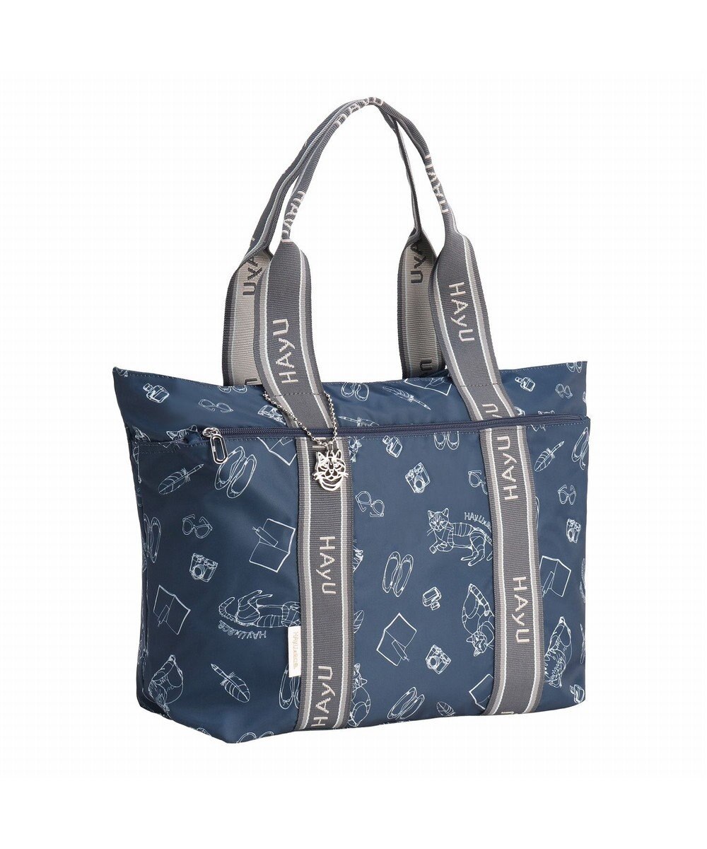 ACE BAGS & LUGGAGE 【雑誌掲載】 HAyU × ace.  フォールディング 折り畳みトートバッグ 猫柄 22L 17861 