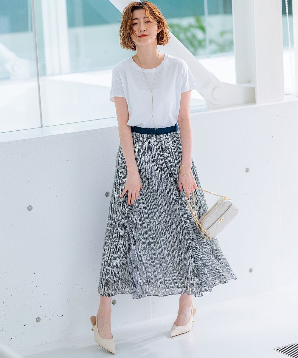 23区 【接触冷感/洗える】フレンチスリーブ IT TEE 