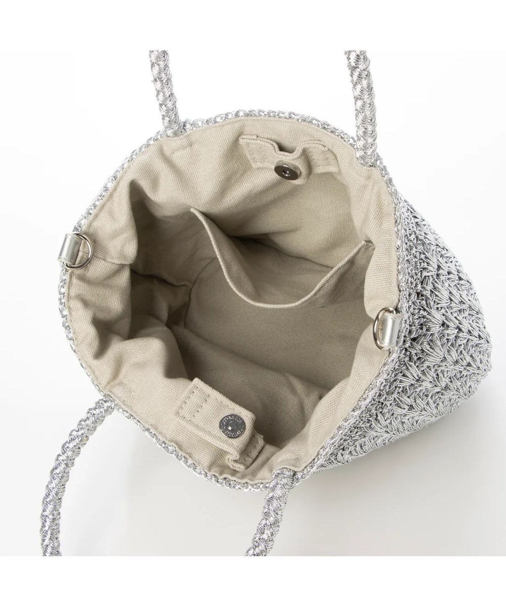 UNBILLION cachecache 柄編みメタリックヤーン2wayミニトート 