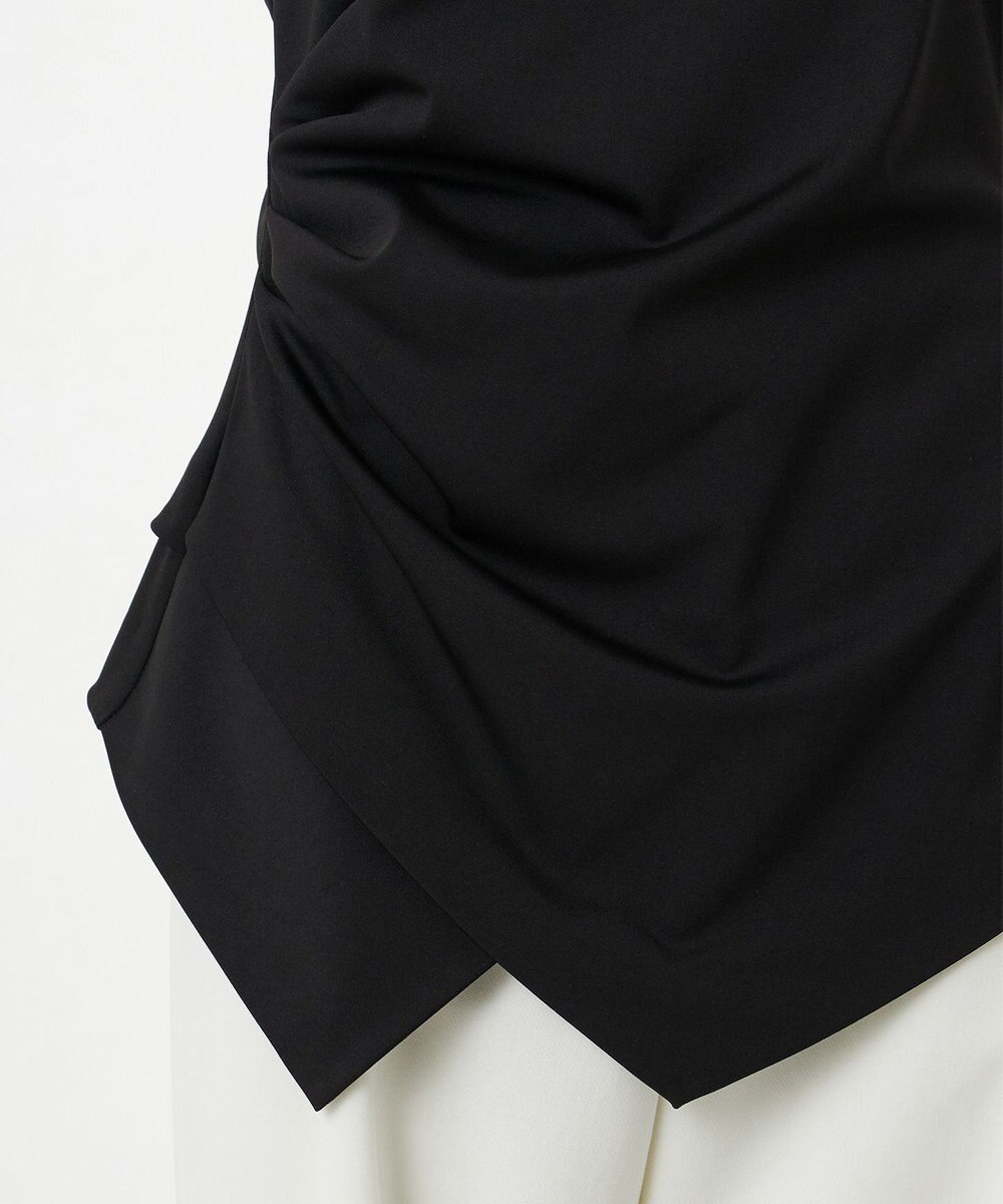 23区 L 【エステータ】トリアセストレッチクロス タック ブラウス 