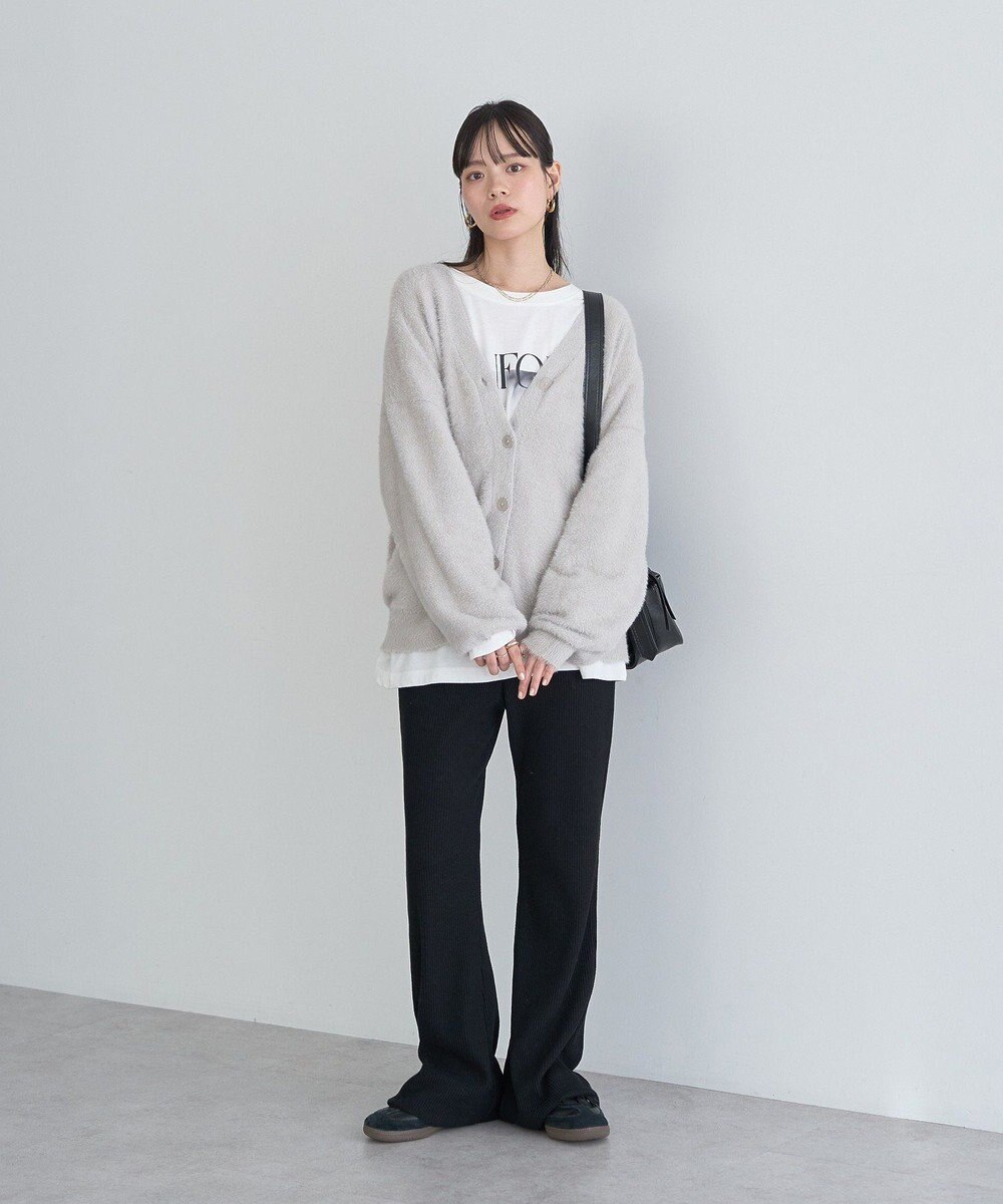 earth music&ecology セルフカットテレコフレアパンツ 