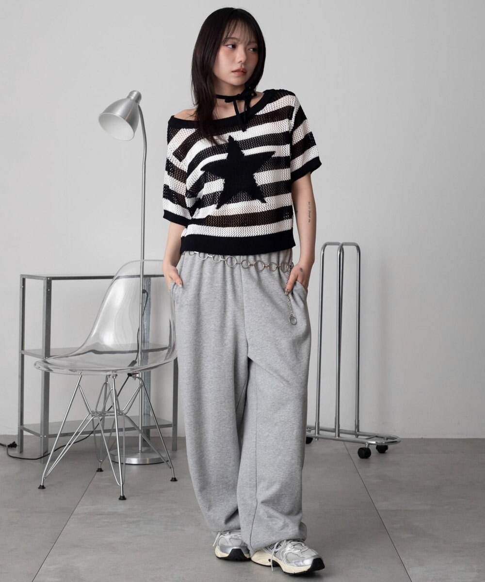 WEGO オフショルメッシュニット（S） 