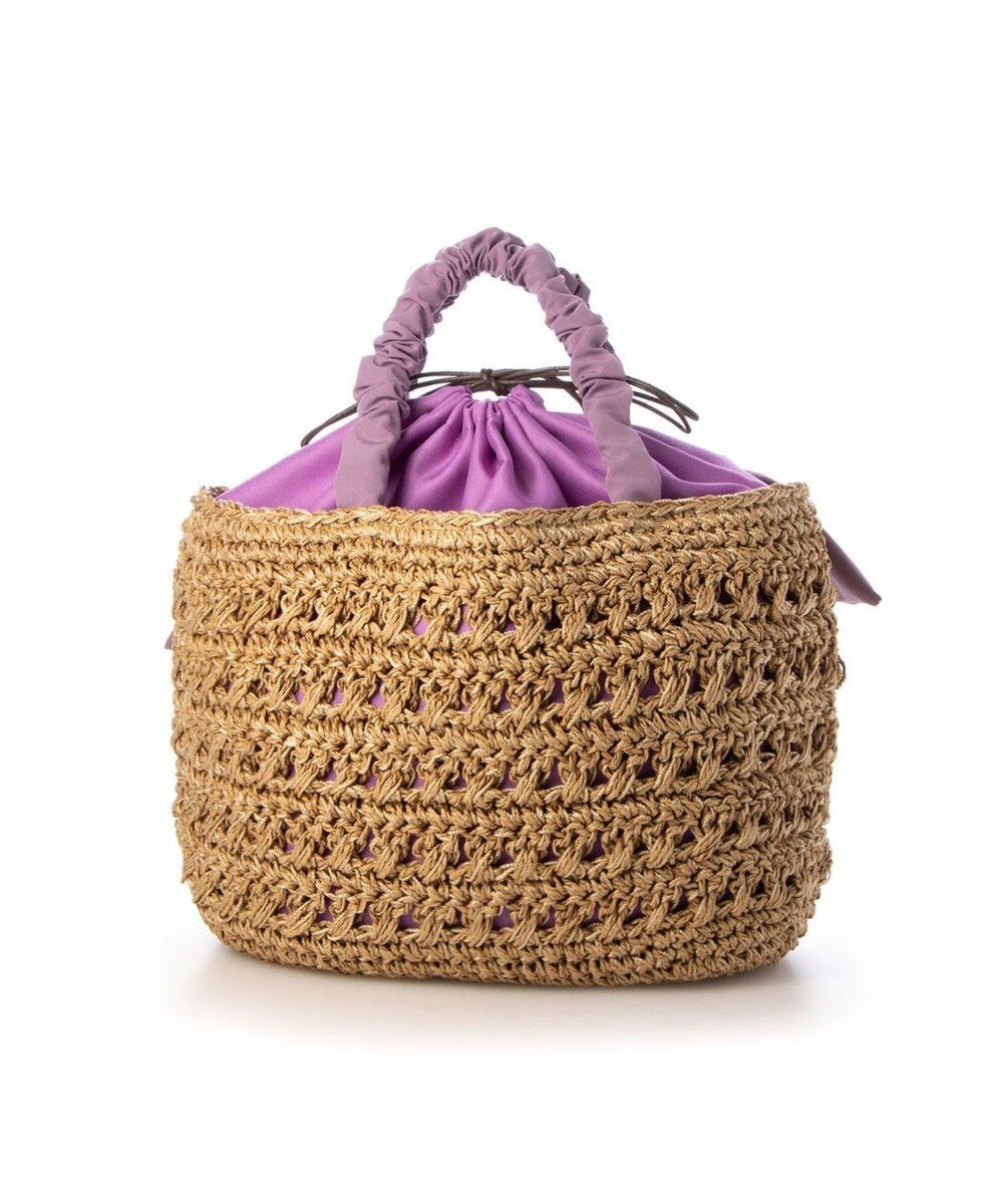 UNBILLION カシュカシュ cachecache / 下がりリボン柄編みトートバッグ 