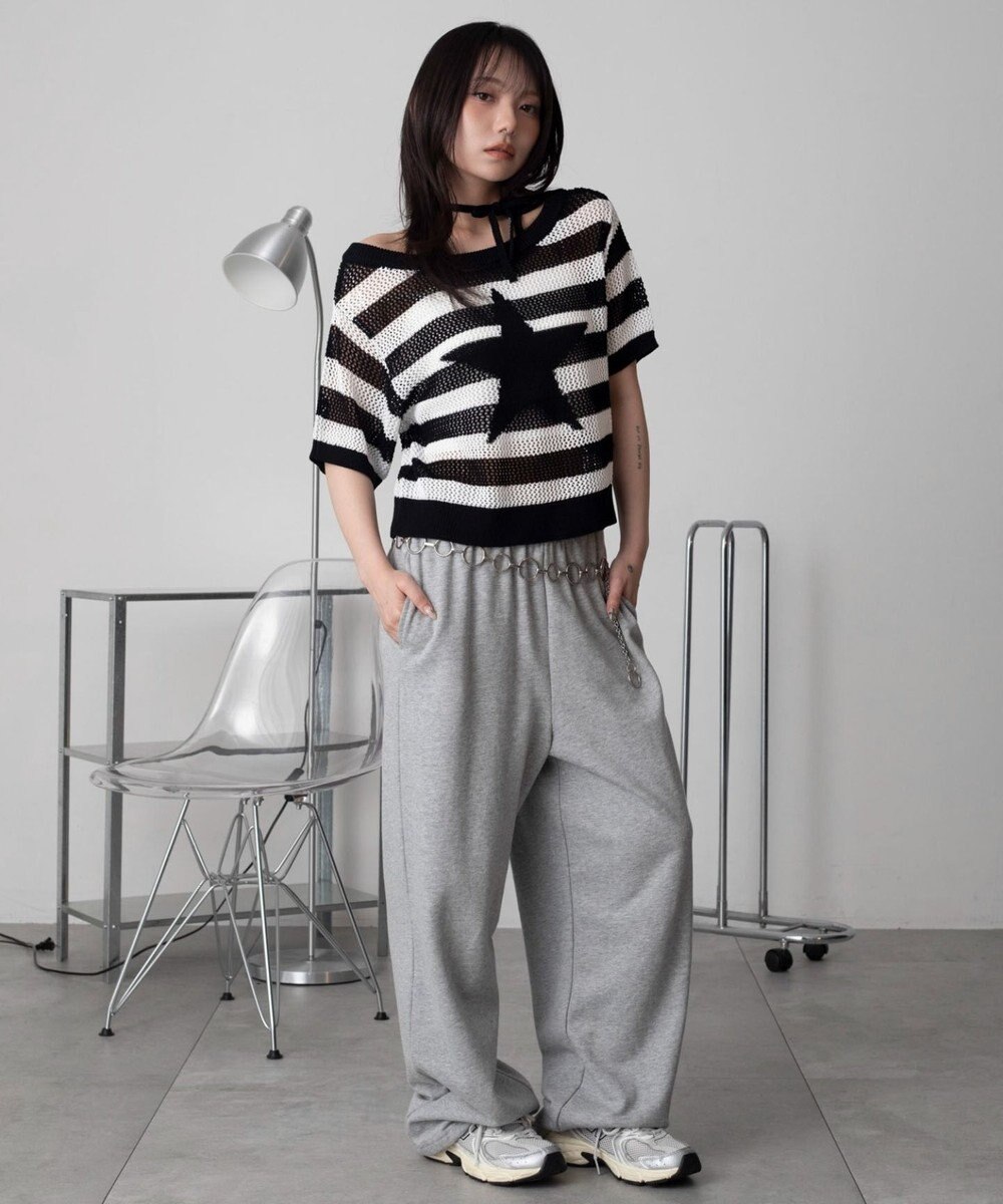 WEGO オフショルメッシュニット（S） 