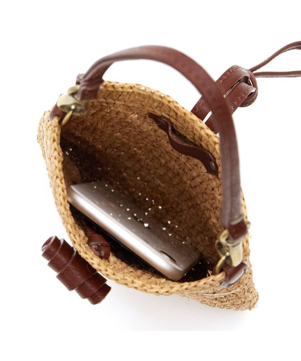 IBIZA ラフィア　スマートフォンポシェット 