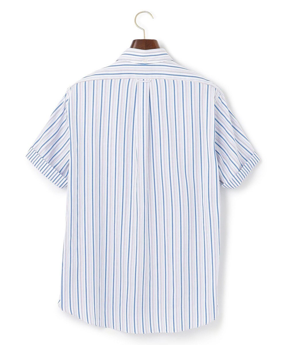 J.PRESS MEN オーガニックコットンダブルチューブマルチストライプシャツ 