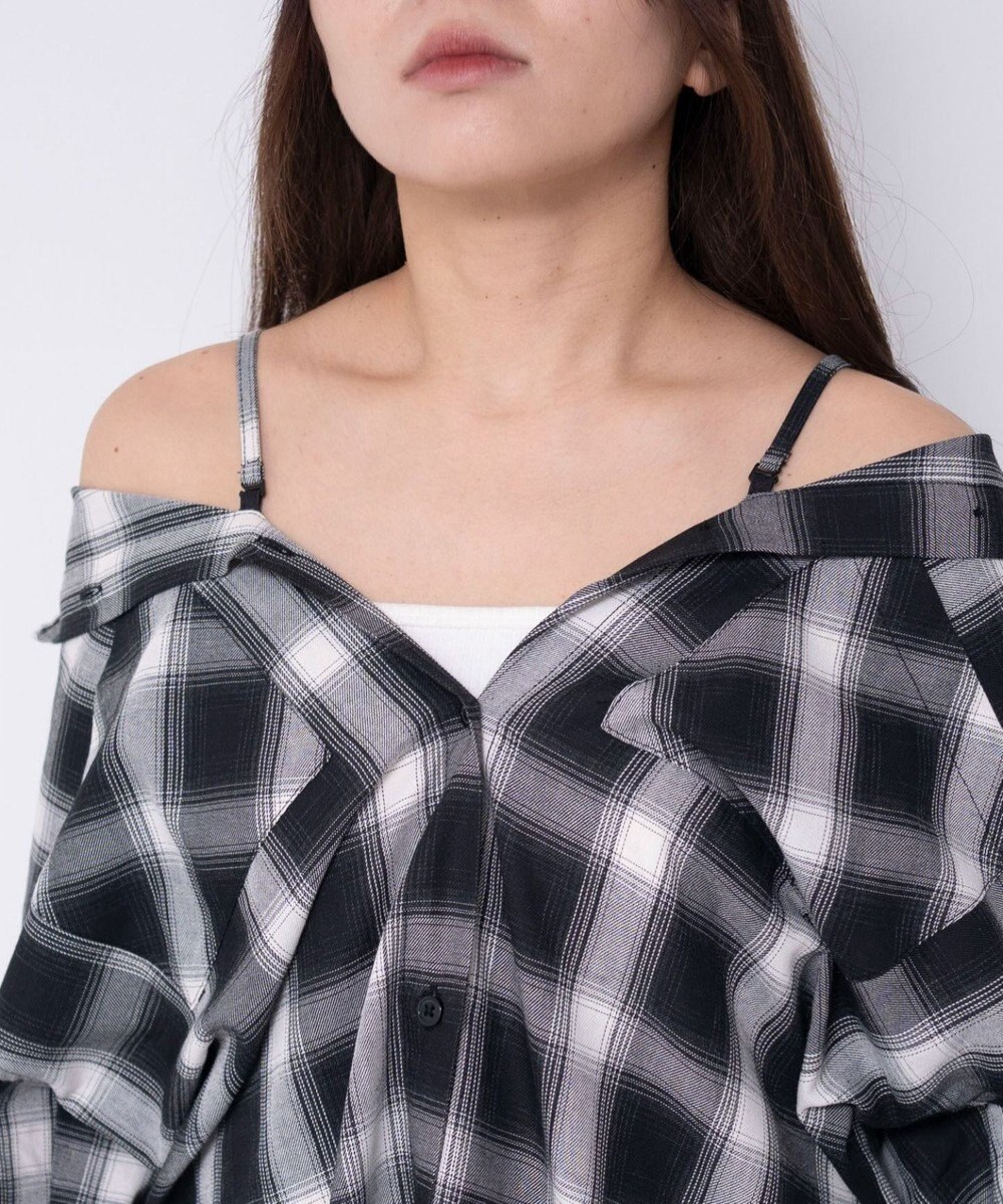 WEGO 2WAYオフショルシャツ 