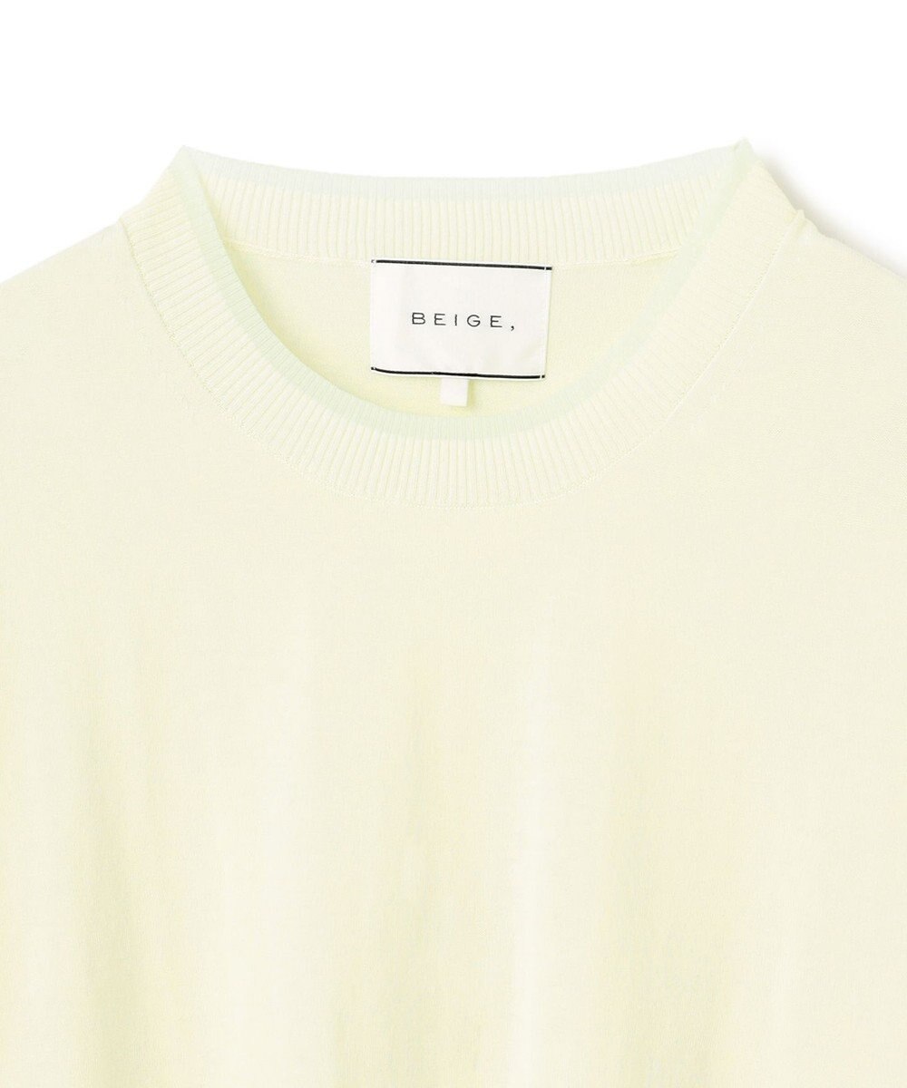 BEIGE， 【洗える】JULIE / シルク混クルーネックシアートップス 