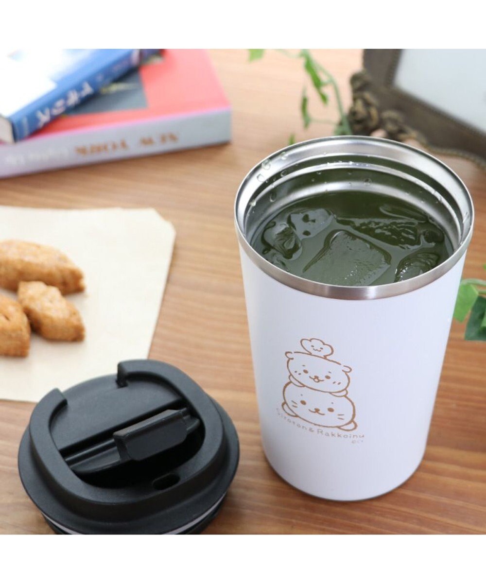 Mother garden しろたん フタつき ステンレスタンブラー 380mL 保冷 保温  コップ 