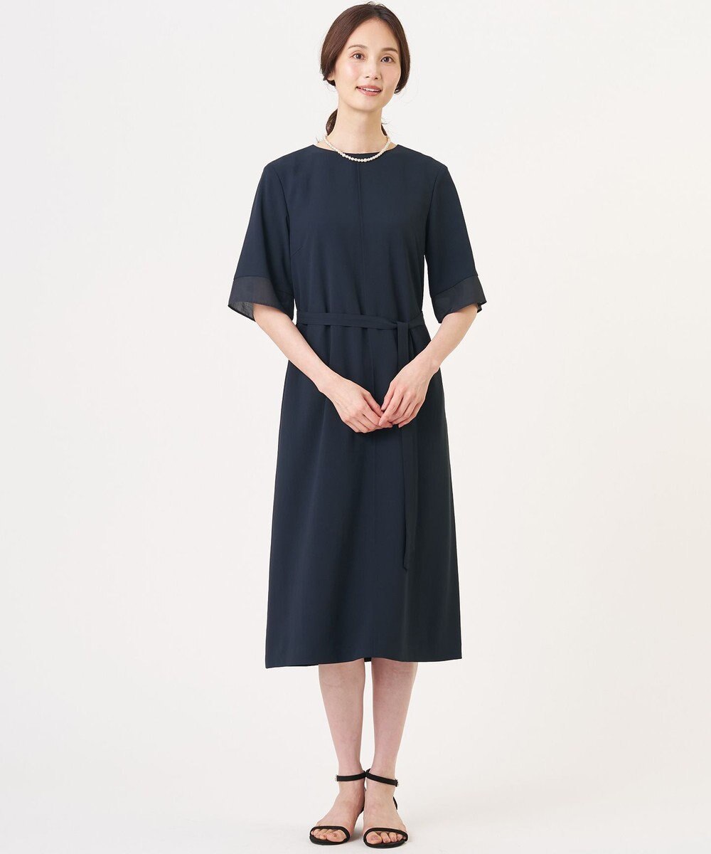 J.PRESS LADIES S 【セットアップ対応・人気素材】Light ジョーゼット ワンピース 