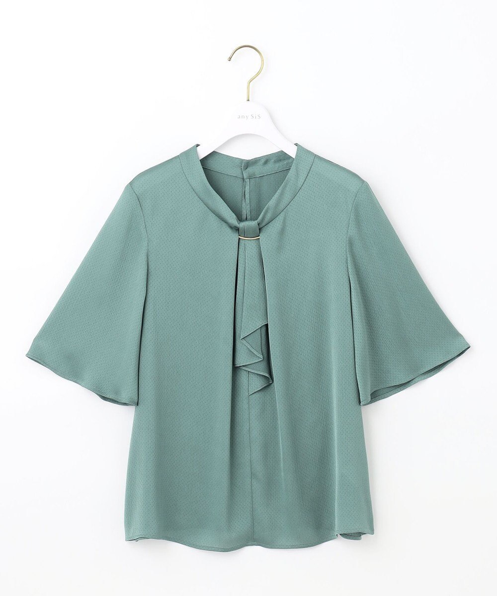 ANY SIS 【洗える】メタルパーツボウタイ ブラウス 
