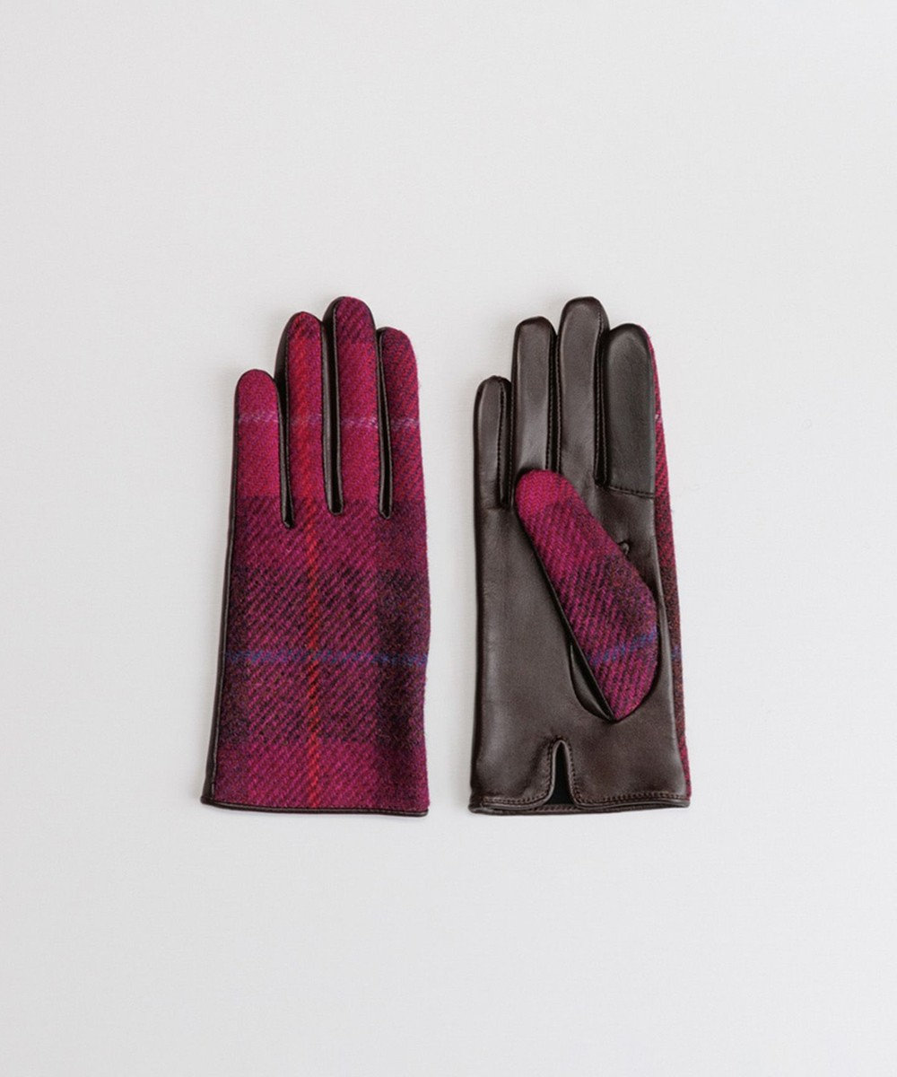 ORuKuBET Harris Tweed グローブ(WOMEN)【日本製・保湿成分/スクワラン加工・ 抗菌機能・タッチパネル対応】 