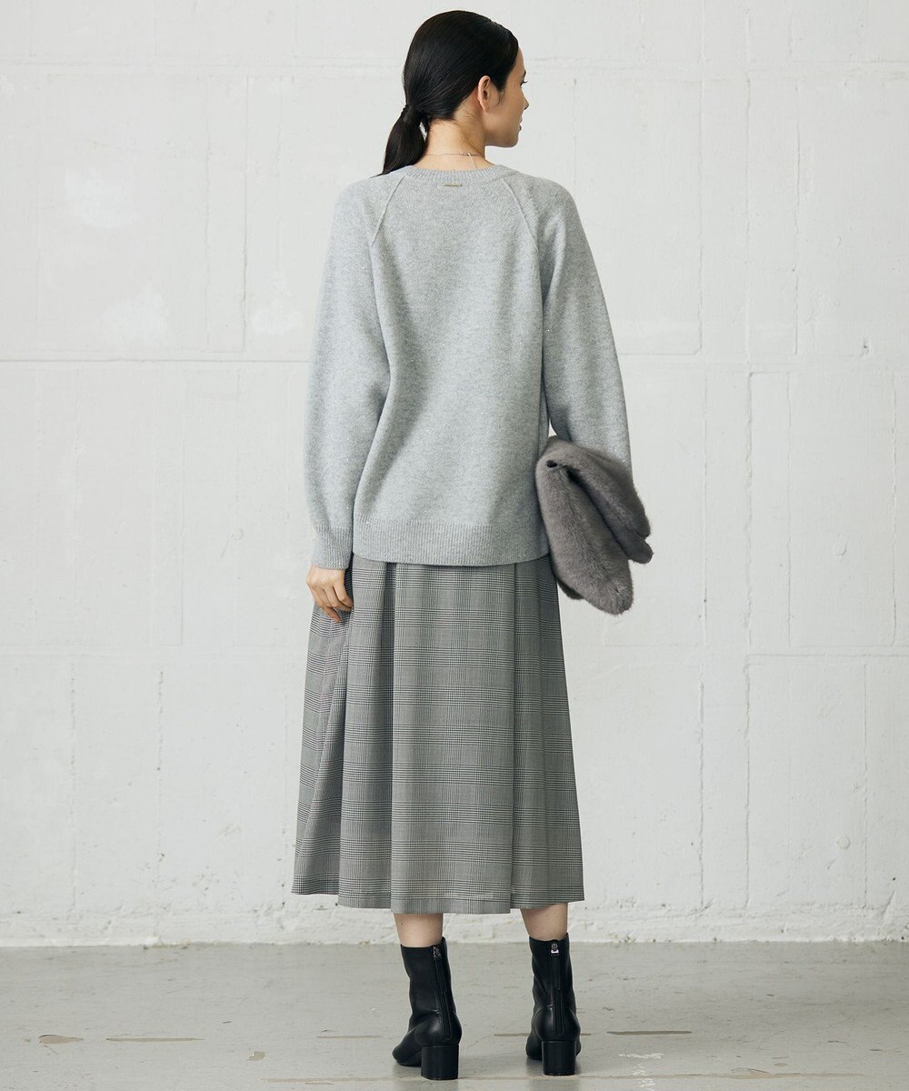 自由区 S 【カタログ掲載】ウールカシミヤブレンドスパンコールラグランスリーブ ニット 