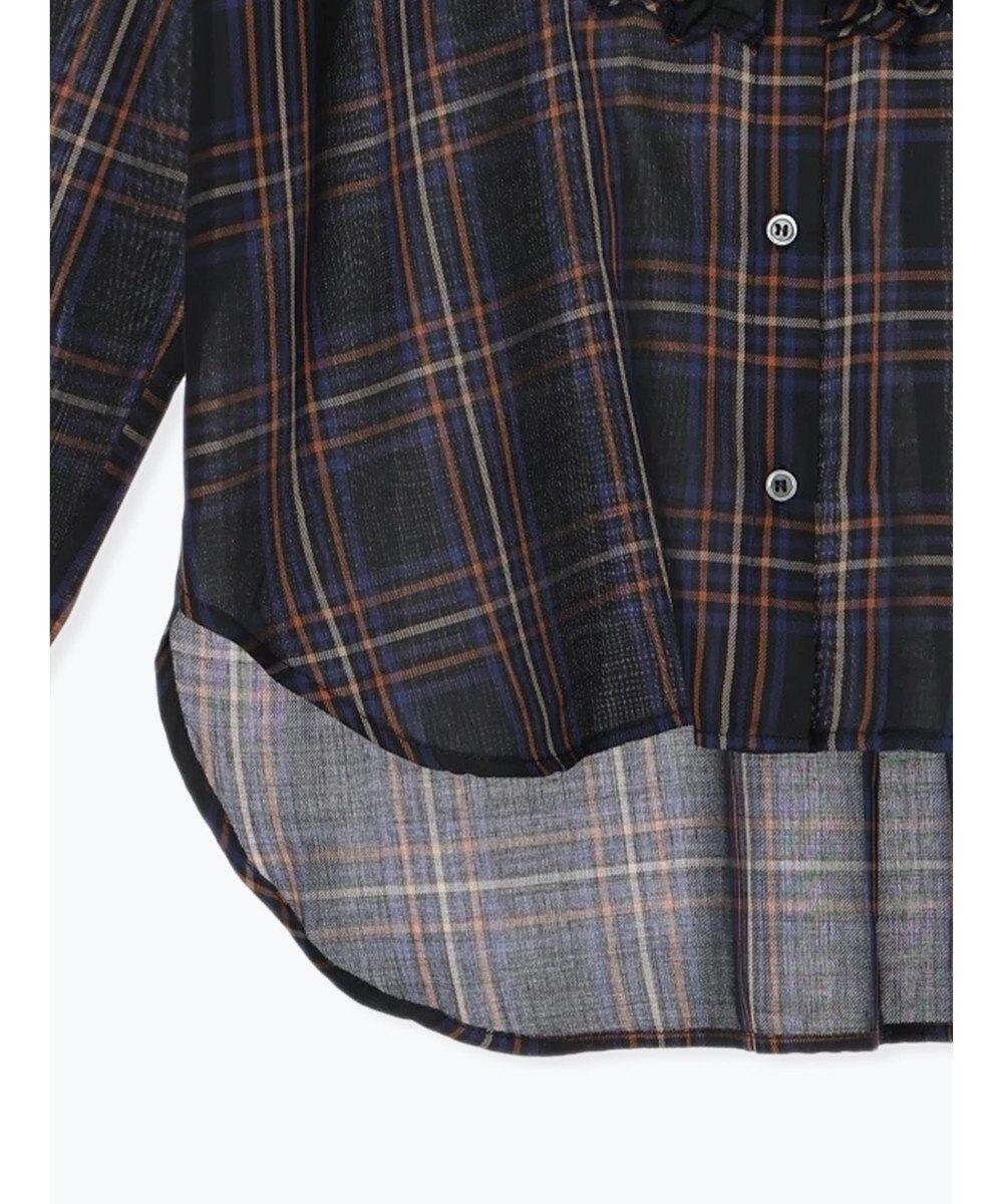 Te chichi チェックフリルブラウス 