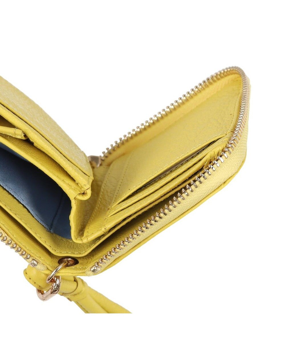 UNBILLION ペルケ perche / ドット型押しパームフィットストラップウォレット 