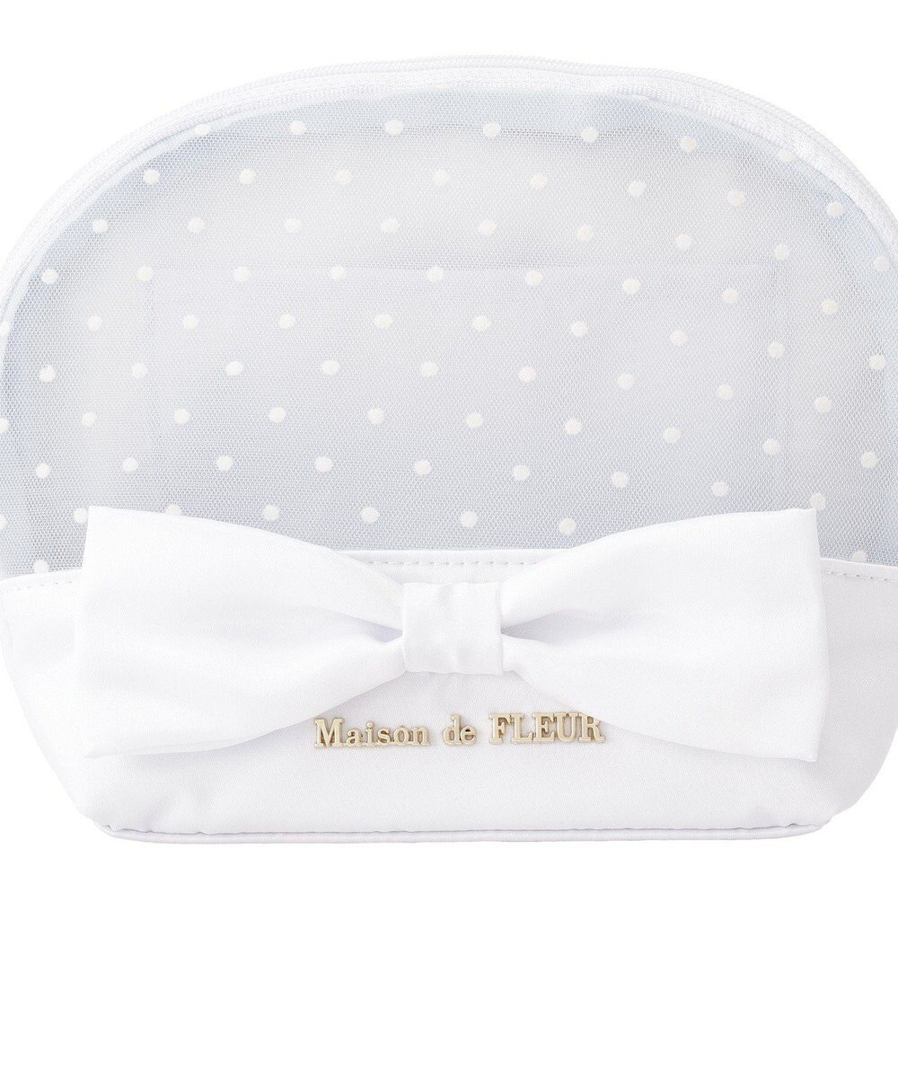 Maison de FLEUR ドットチュールラウンドポーチ 