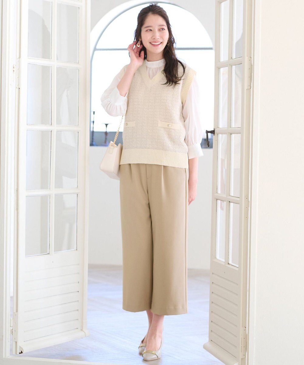 ANY SIS 【洗える】ベルトポイントワイド パンツ 