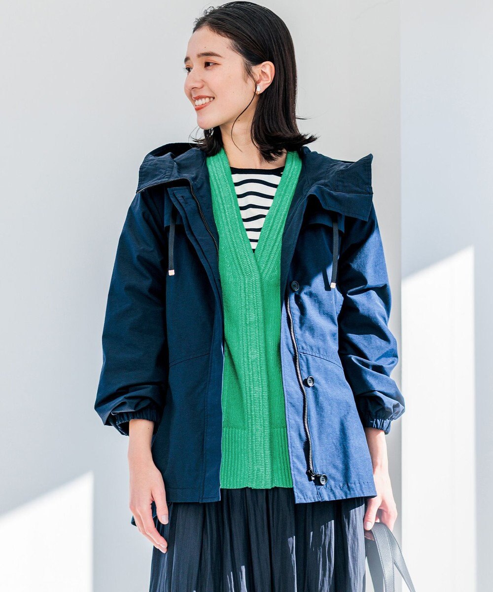 組曲 S 【WEB限定】フード付きライトブルゾン 