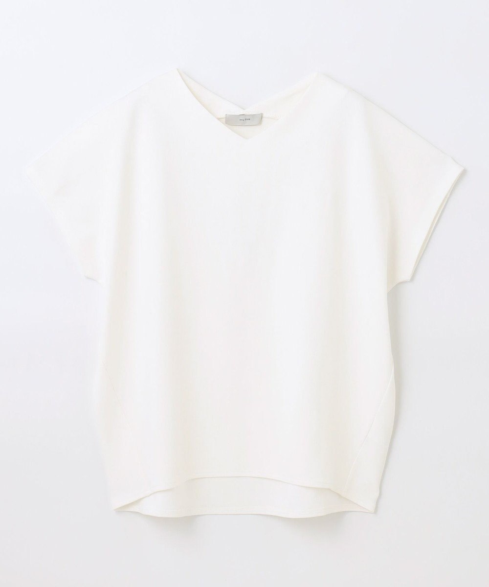 ANY L Vネックフレンチスリーブ プルオーバー 