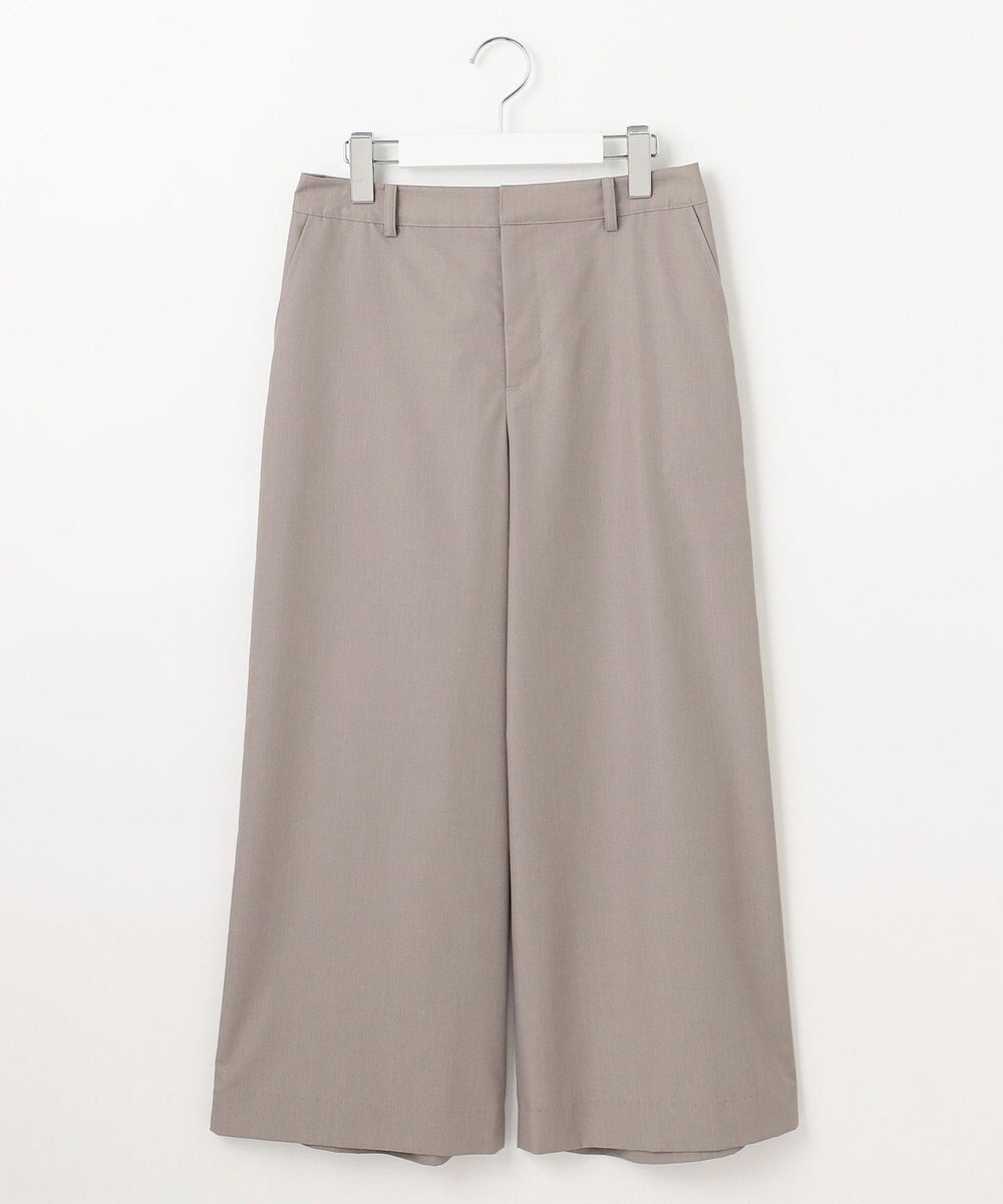 J.PRESS LADIES L 【洗える】ソフトシャンブレー クロップド パンツ 