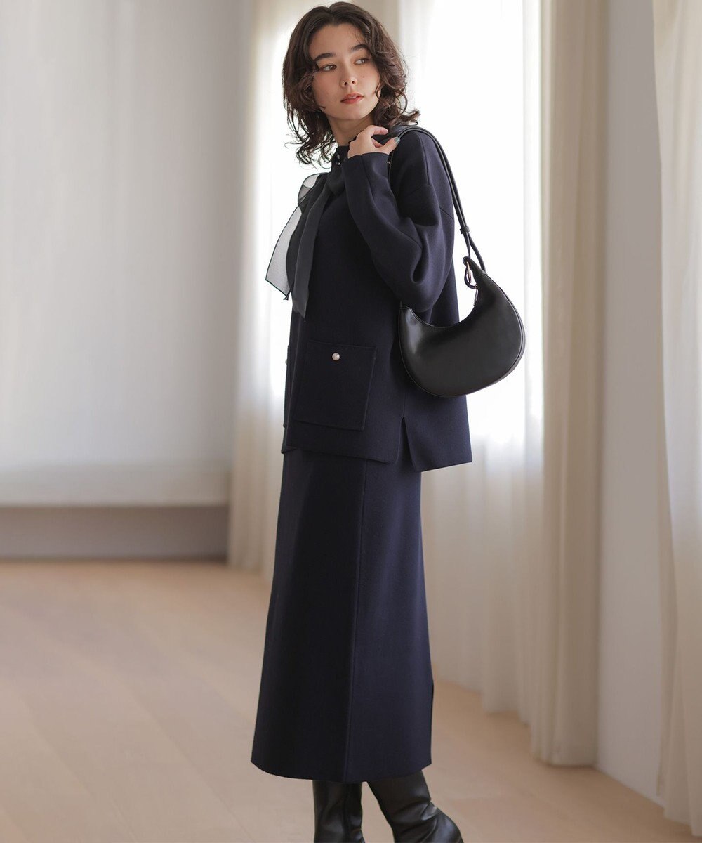 組曲 S 【加藤ローサさん着用】スムースストレッチニットアップ 