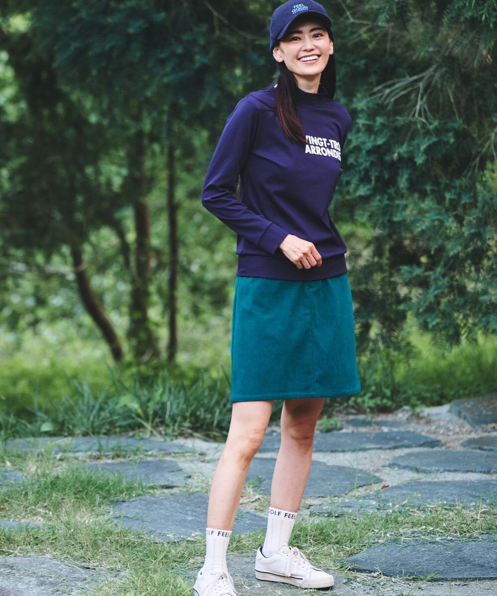 23区GOLF 【WOMEN】【吸水速乾/UVカット】スポーティ モックネックシャツ 