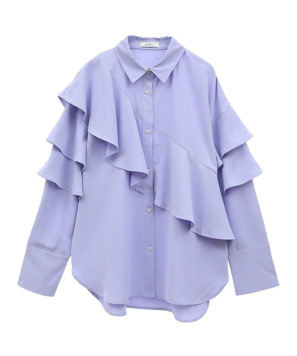 earth music&ecology アシメラッフルシャツ 