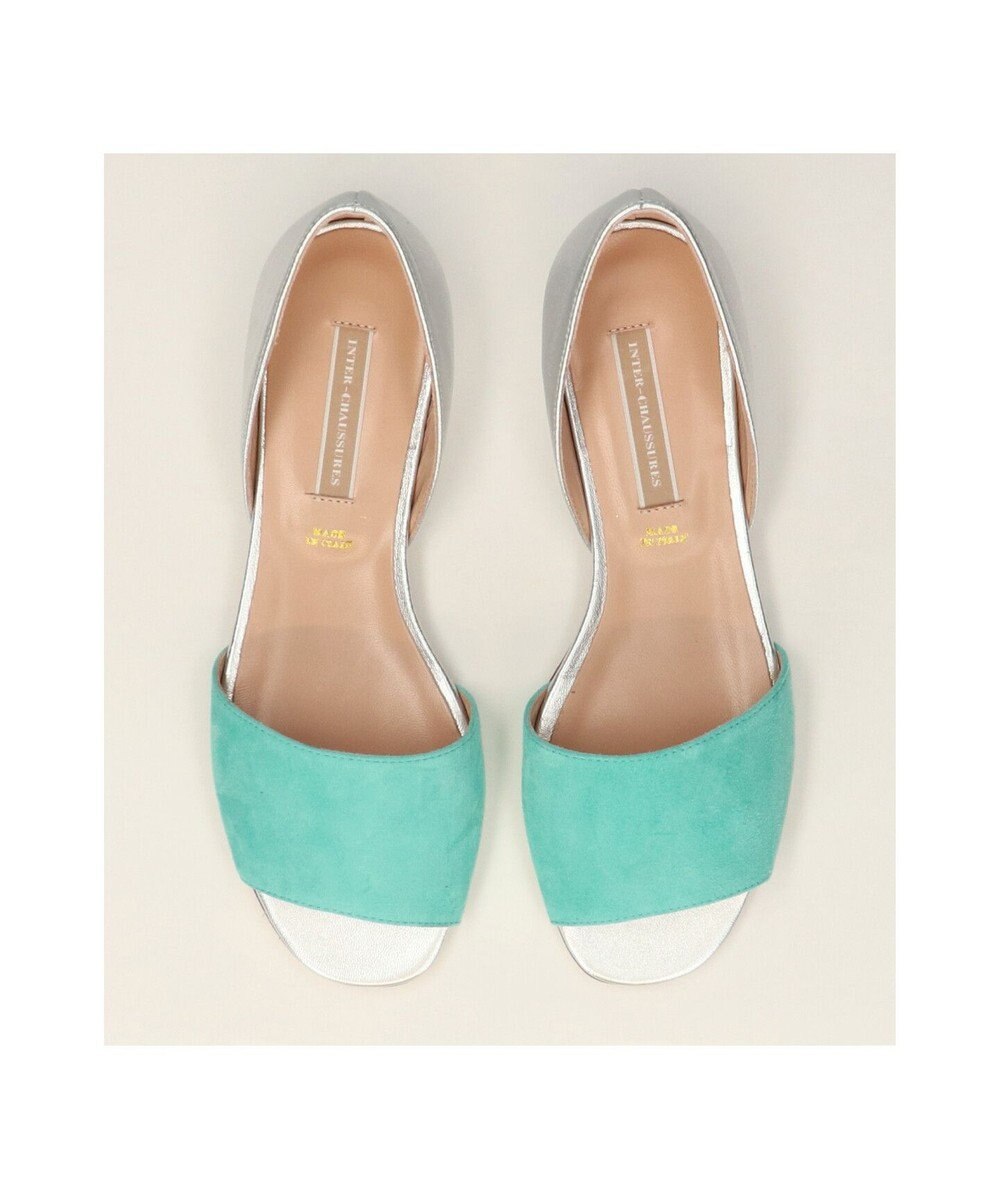INTER-CHAUSSURES 【INTER-CHAUSSURES】異素材コンビオープントウパンプス 