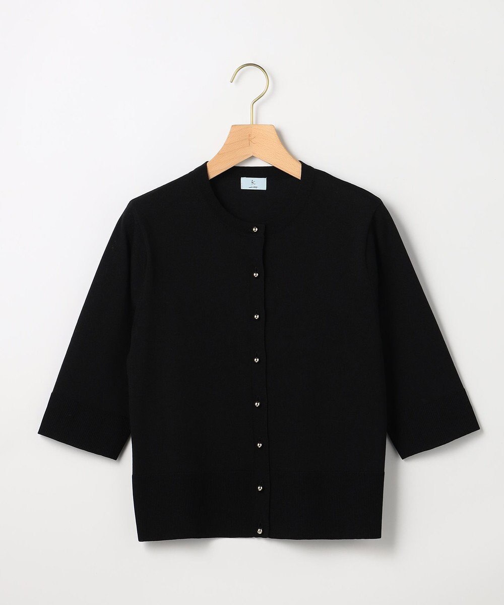 組曲 【先行予約】シアーニット5分袖 カーディガン 