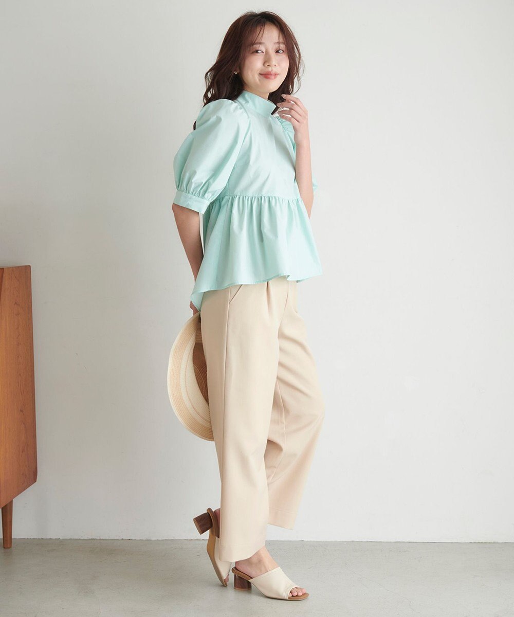 Feroux 【新色追加・ONWARD CROSSET MAG掲載】バックリボンパフスリーブ ブラウス 