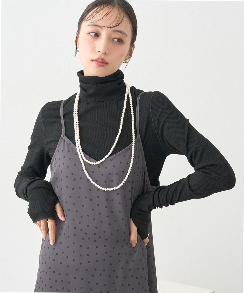 earth music&ecology リブタートルネックプルオーバー 