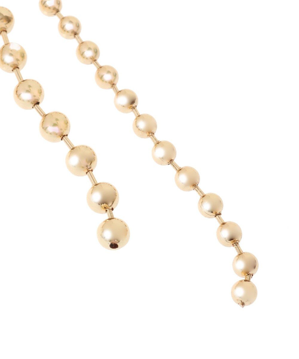 AMERICAN HOLIC ボールチェーンリボンピアス 