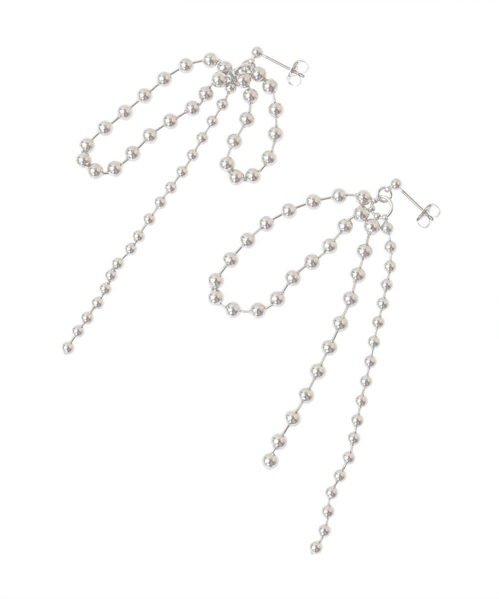 AMERICAN HOLIC ボールチェーンリボンピアス 