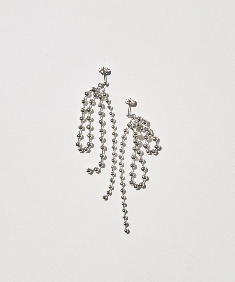 AMERICAN HOLIC ボールチェーンリボンピアス 