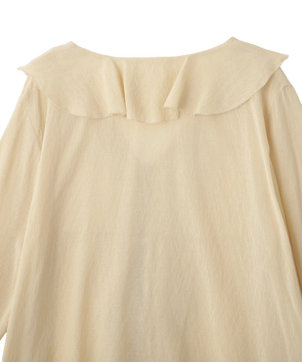 YECCA VECCA ラッフルリボンシアーブラウス 